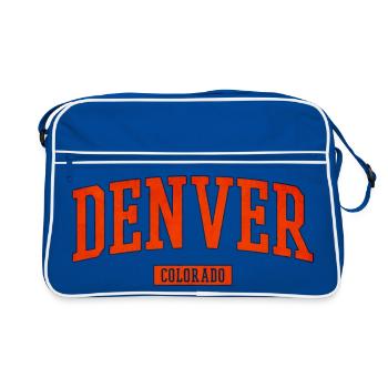 Denver Colorado Arch Emblem - Retro Bag - blue/white - Front