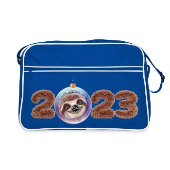 2023 Réveillon du Nouvel An Tournant de l’année Paresseux - Sac Retro - bleu/blanc - Devant