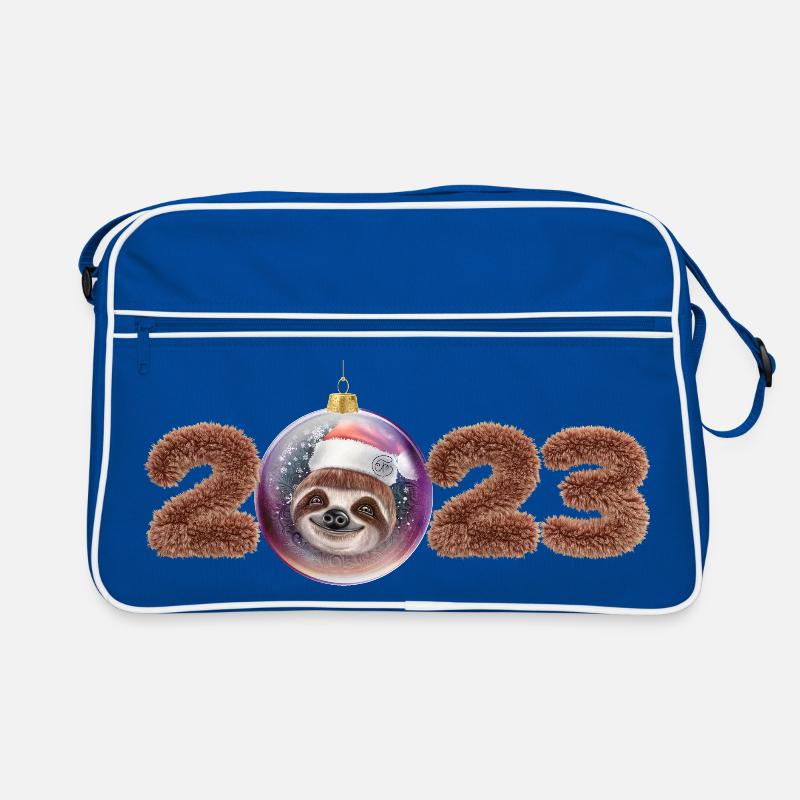 2023 boule de Noël paresseux mignon Sac Retro