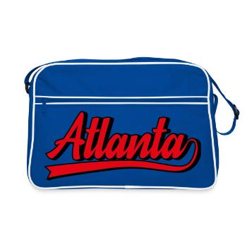 Lettrage Atlanta Style Rétro Rouge - Sac Retro - bleu/blanc - Devant