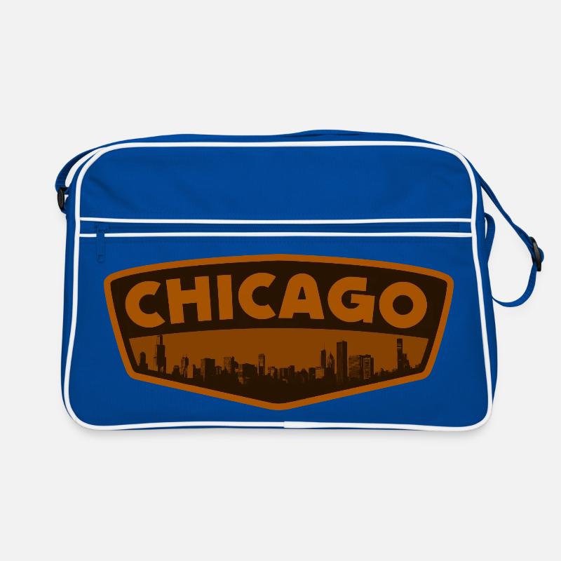 Chicago Skyline Patch Retro Retro Tasche