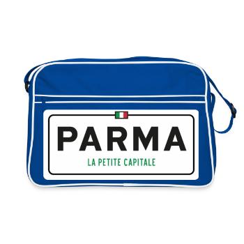 Panneau de la ville de Parme - Sac Retro - bleu/blanc - Devant