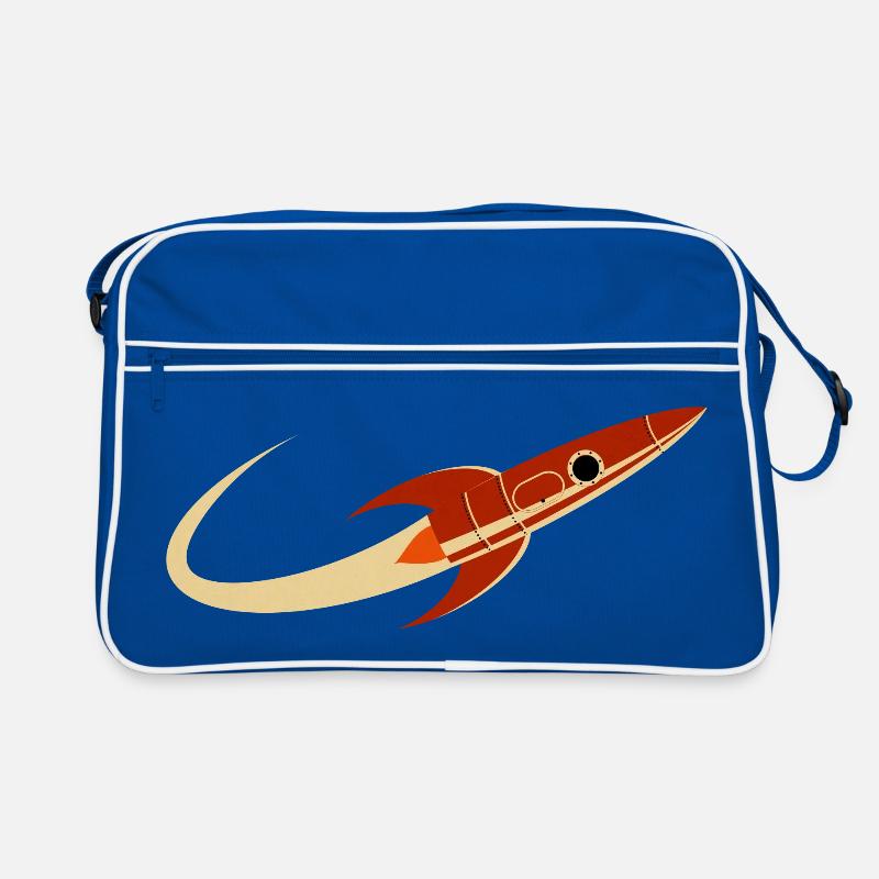 Fusée spatiale rouge Sac Retro