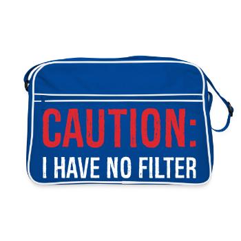 caution I have no filter - Sac Retro - bleu/blanc - Devant