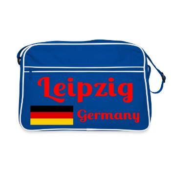 Leipzig, Germany- Stylish prints - Retro Bag - blue/white - Front