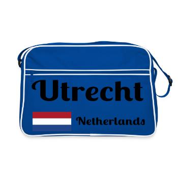 Utrecht, Netherlands- Stylish prints - Retro Bag - blue/white - Front