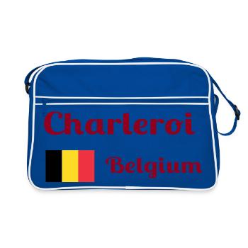 Charleroi Belgique - Imprimés stylés - Sac Retro - bleu/blanc - Devant