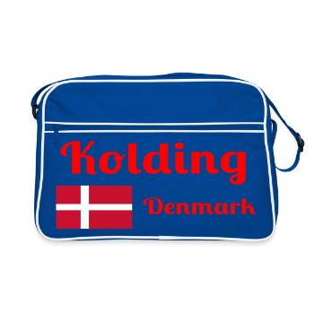 Kolding Danemark - Imprimés élégants - Sac Retro - bleu/blanc - Devant