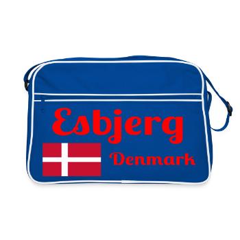 Esbjerg, Denmark - Stylish prints - Retro Bag - blue/white - Front