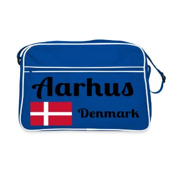 Aarhus, Danemark - Imprimés élégants - Sac Retro - bleu/blanc - Devant