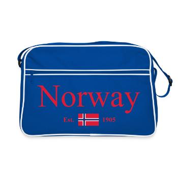 Norvège - Norvège - Norvège - Drapeau - Scandinavie - Sac Retro - bleu/blanc - Devant