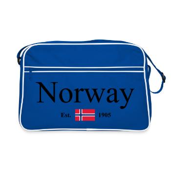 Norvège - Norvège - Norvège - Drapeau - Scandinavie - Sac Retro - bleu/blanc - Devant