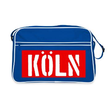 Cologne - Cologne - Rhine - Retro Bag - blue/white - Front