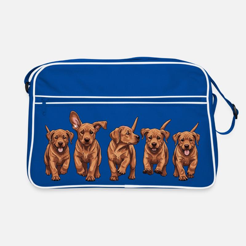 Série de chiots labradors roux mignons Sac Retro