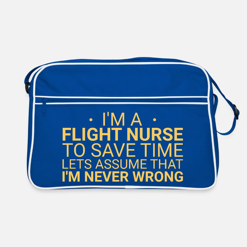 Flight Nurse Never Wrong Air Rescue Retro Bag