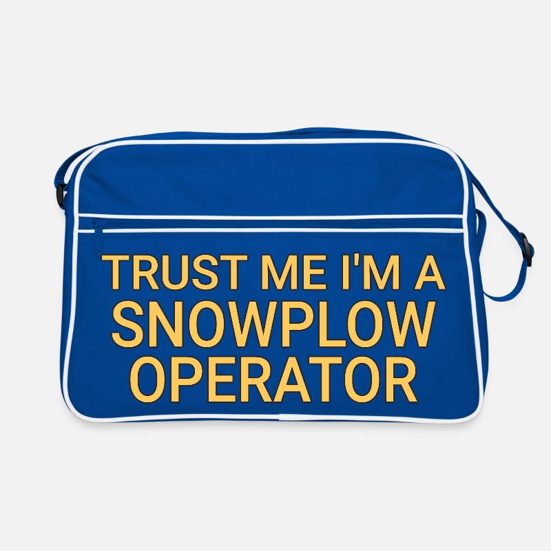 Snowplow Operator Trust Me Snow Plow Driver Retro Bag