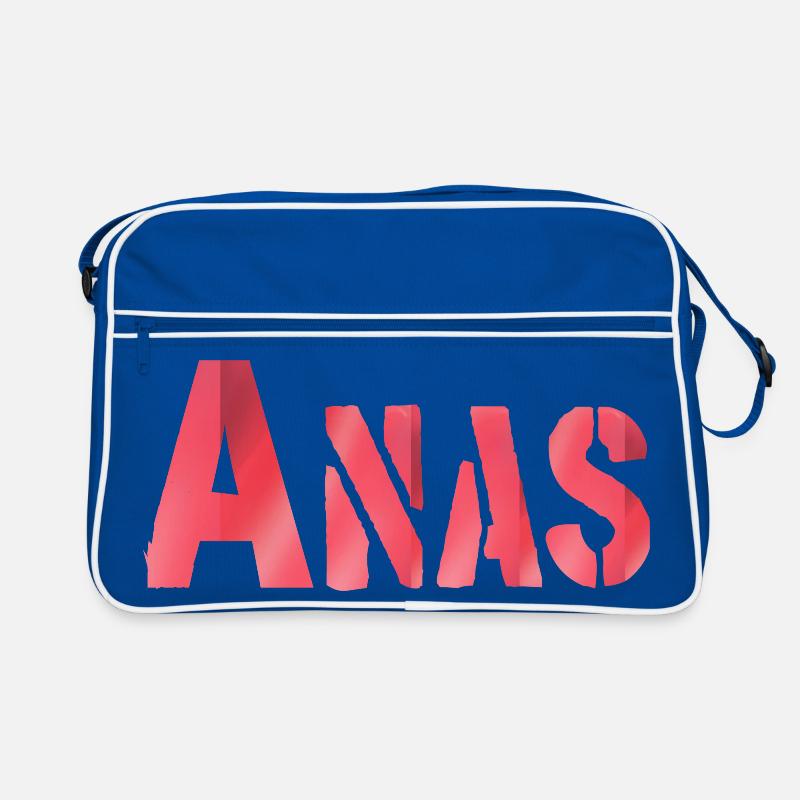 Ana's Name Red text Retro Bag