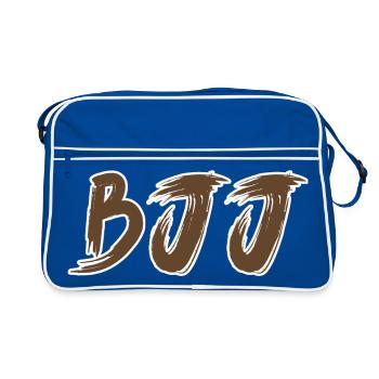 BJJ Brown Belt – Jiu Jitsu Rank Design - Retro Bag - blue/white - Front