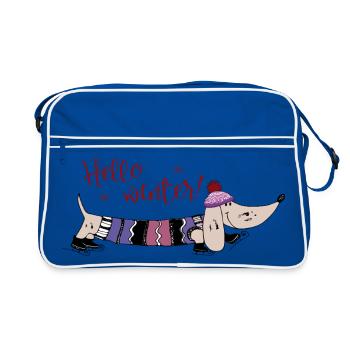Bonjour l’hiver - Sac Retro - bleu/blanc - Devant
