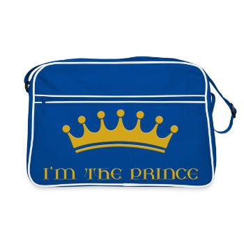 I'm the prince - Retro Tasche - Blau/Weiß - Vorne