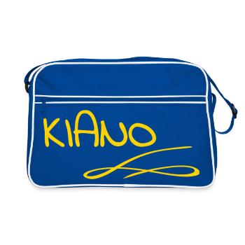 First name Kiano - Retro Bag - blue/white - Front