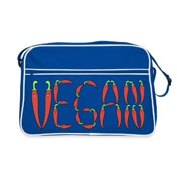 Vegan chilli - Retro Bag - blue/white - Front