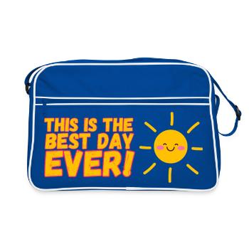 Plus beau jour de tout les temps  - Sac Retro - bleu/blanc - Devant