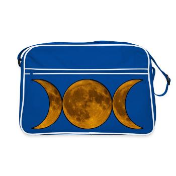 Wicca de la Triple Lune - Déesse en Or - Sac Retro - bleu/blanc - Devant