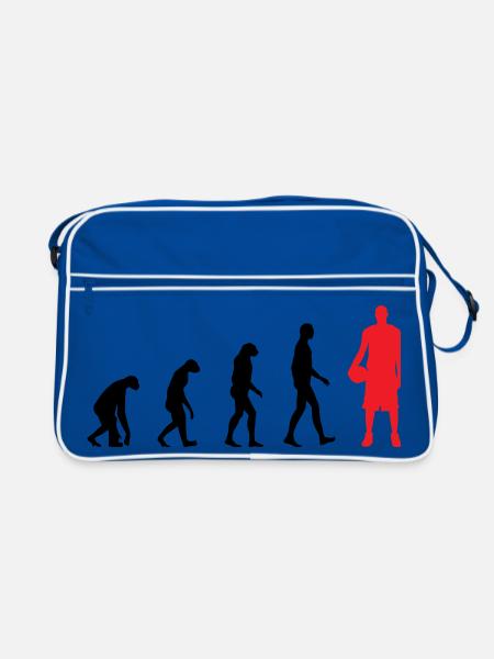 Basket Ball Evolution / Basketball - Retro Bag - blue/white - Front