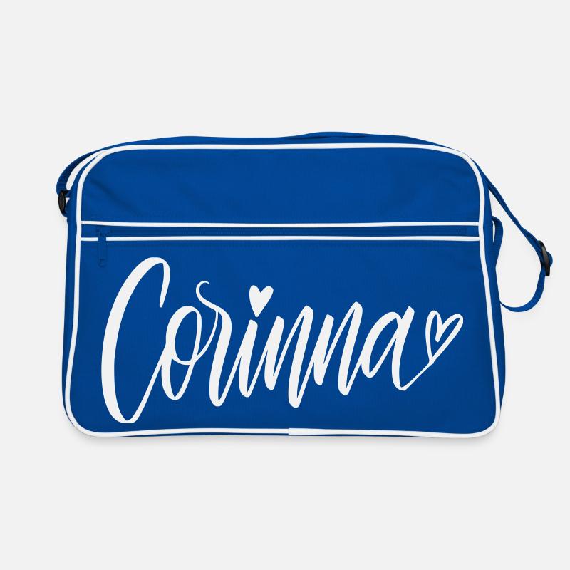 Corinna Handwriting Type with Heart Retro Bag