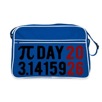 Pi Day 2026 with numbers game | District number 3.1415 - Retro Bag - blue/white - Front