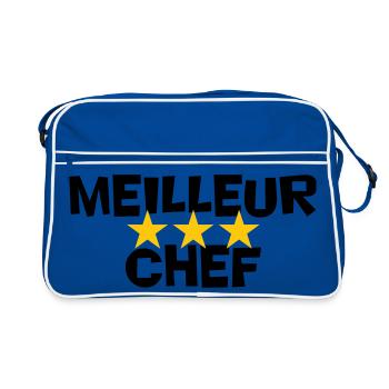 meilleur chef - Sac Retro - bleu/blanc - Devant