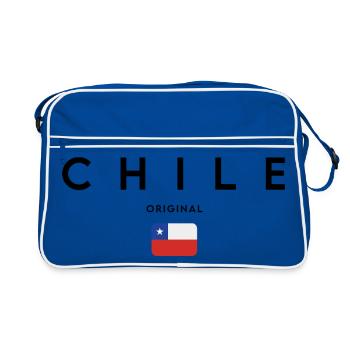 Chilean pride, minimalist sleek design - Retro Bag - blue/white - Front