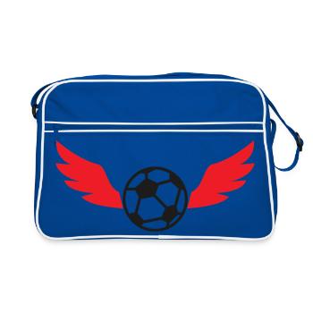 Ballon Ailé Rouge : La Vitesse de l'Ailier Fou - Sac Retro - bleu/blanc - Devant