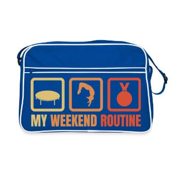 Ma routine du week-end - Sac Retro - bleu/blanc - Devant