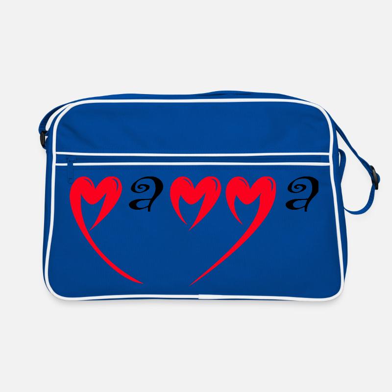 Frohen Muttertag Mama Rotes Herz Liebe Mütter Mama Retro Tasche