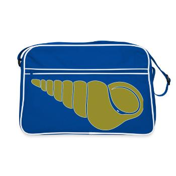 Motif d’escargot spirale olivier - Sac Retro - bleu/blanc - Devant