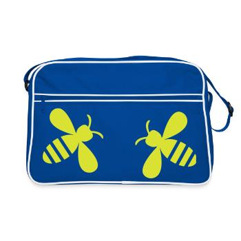 Neon Bee Duo - Sac Retro - bleu/blanc - Devant