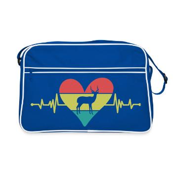 Silhouette vintage Cœur d’Antilope - Sac Retro - bleu/blanc - Devant