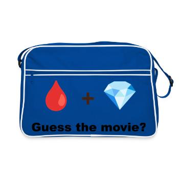 Red Drop und Diamond - Retro Tasche - Blau/Weiß - Vorne