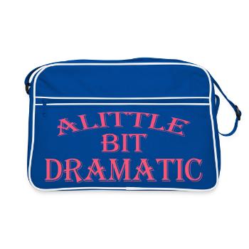 Ein bisschen dramatisch Lustig Cool Für Männer Frauen - Retro Tasche - Blau/Weiß - Vorne