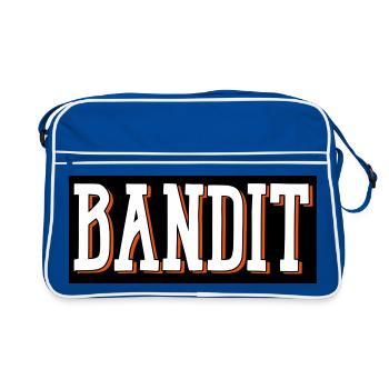 bandit voleur ganowe - Sac Retro - bleu/blanc - Devant
