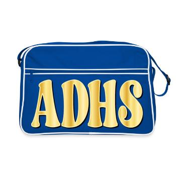 Déficit de l’attention TDAH - Sac Retro - bleu/blanc - Devant