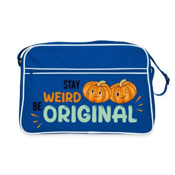 Restez bizarre. Soyez original. - Sac Retro - bleu/blanc - Devant
