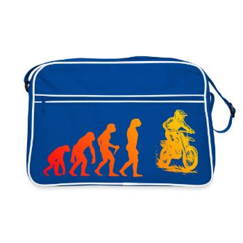Motocross motif with recognition value - Retro Bag - blue/white - Front