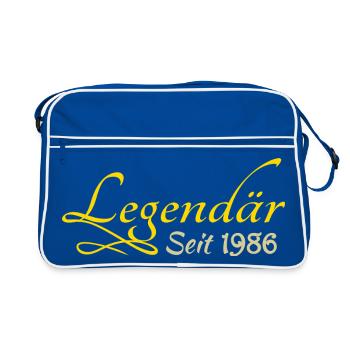 Né en 1986 - Sac Retro - bleu/blanc - Devant