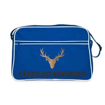 Härzbluetgraubünden - Sac Retro - bleu/blanc - Devant