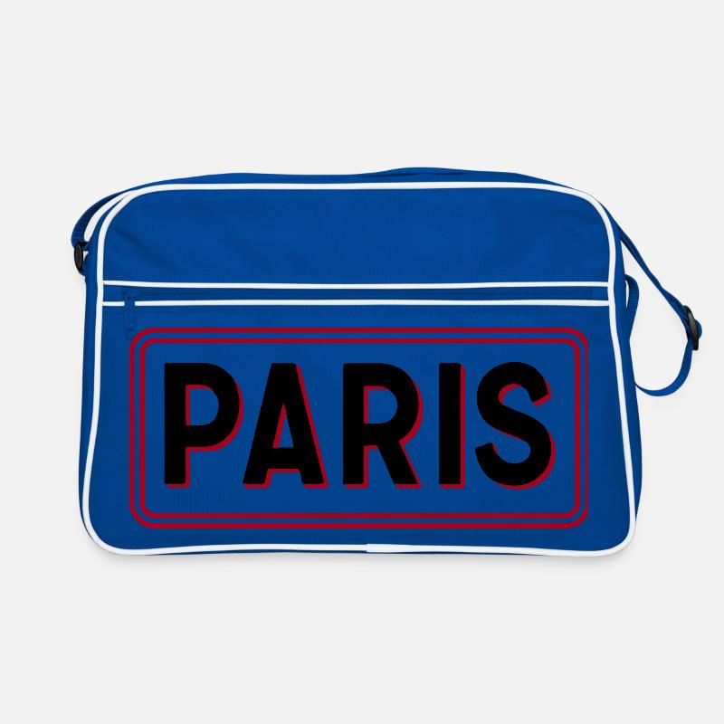 Paris Cadre Rouge Typographie Sac Retro