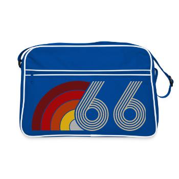 Vintage Astro 60 Jahre Sixties Party 1966 - Retro Tasche - Blau/Weiß - Vorne