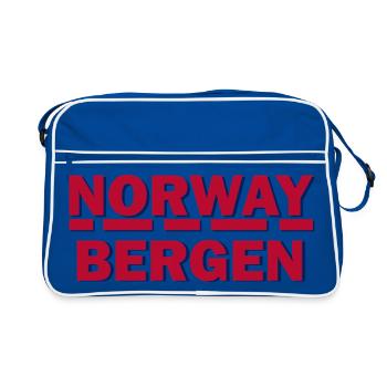 Norvège Bergen - Sac Retro - bleu/blanc - Devant